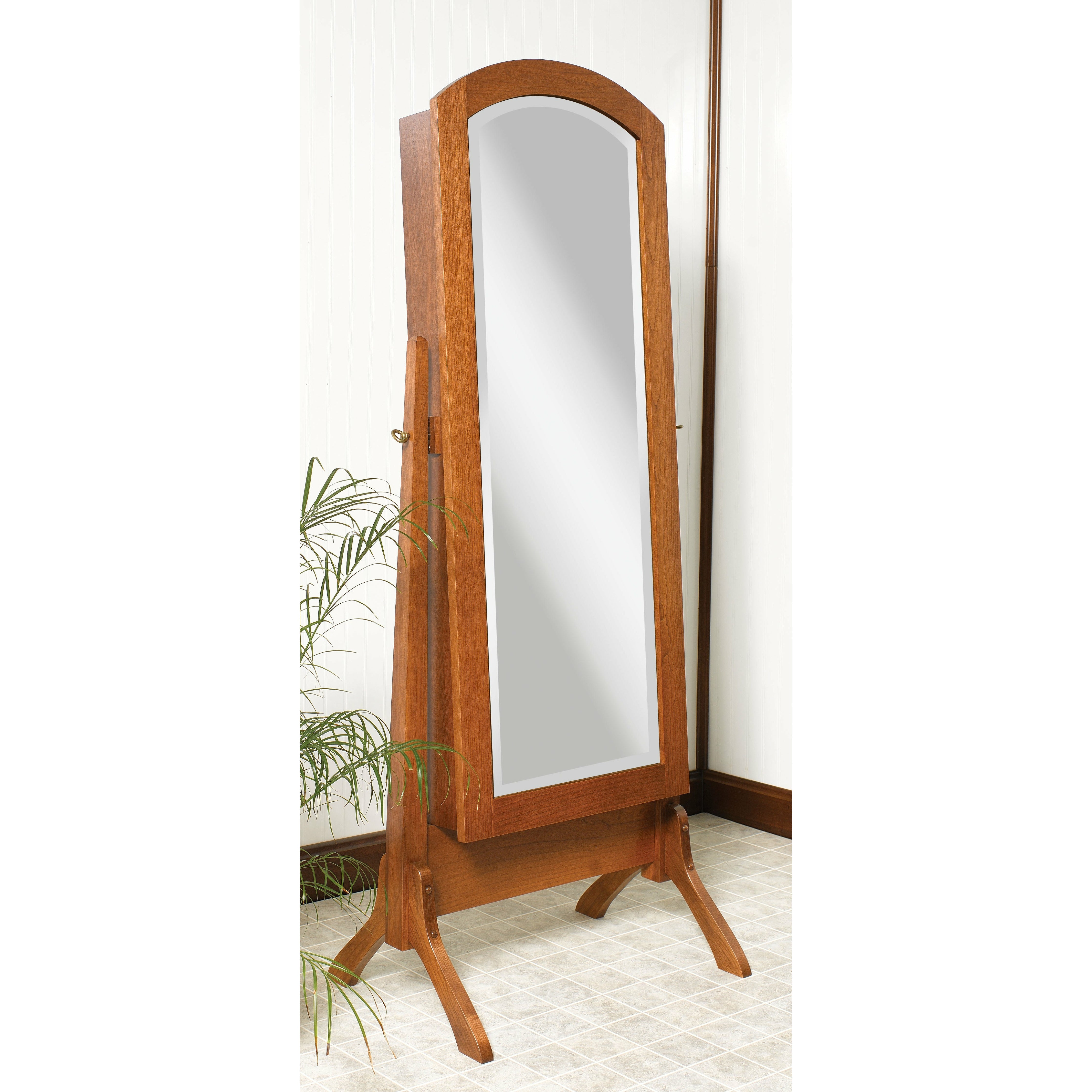 QW Amish Shaker Cheval Jewelry Mirror - Thumbnail 2