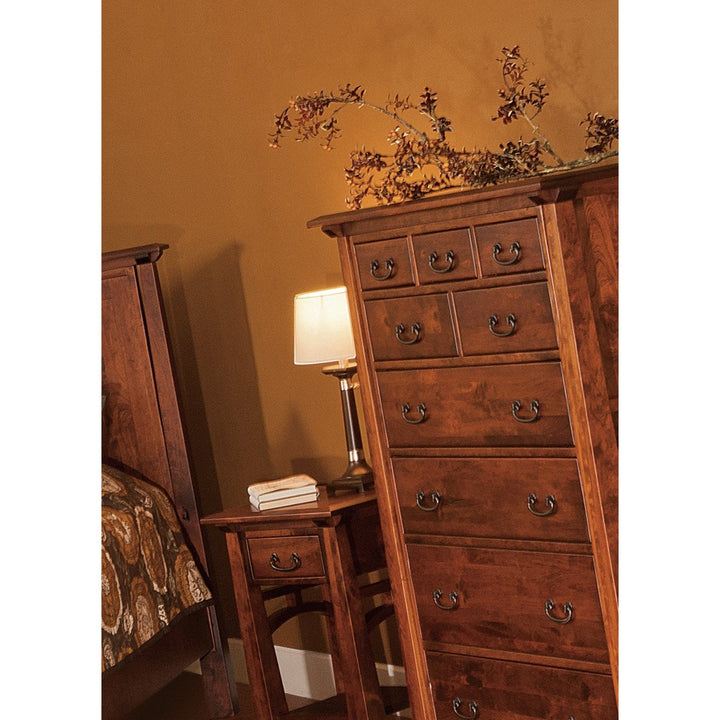 QW Amish Artesa 9 Drawer Dresser with Optional Beveled Mirror