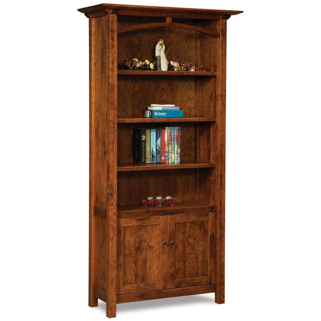 QW Amish Artesa Bookcase with Doors