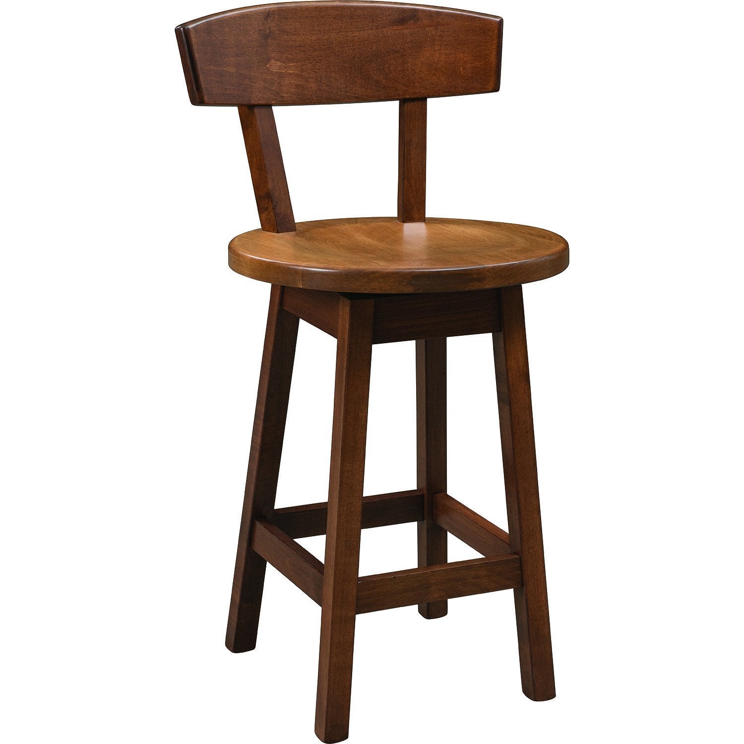 QW Amish Avon Stool W/ Back - Thumbnail 2