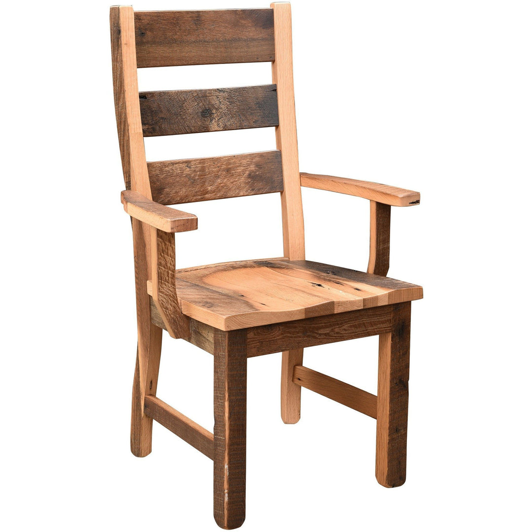 QW Amish Barlette Reclaimed Barnwood Arm Chair WIPG-2621