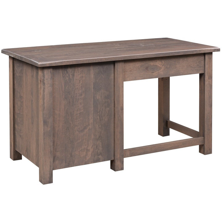 QW Amish Barn Floor Single Pedestal Desk