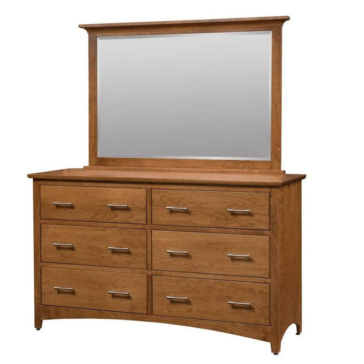 QW Amish Barrington Low Dresser with Optional Mirror