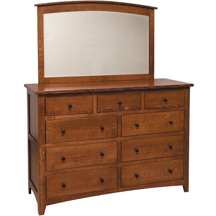 QW Amish Barrs Mills Mission Mule Base Dresser with Mirror Option