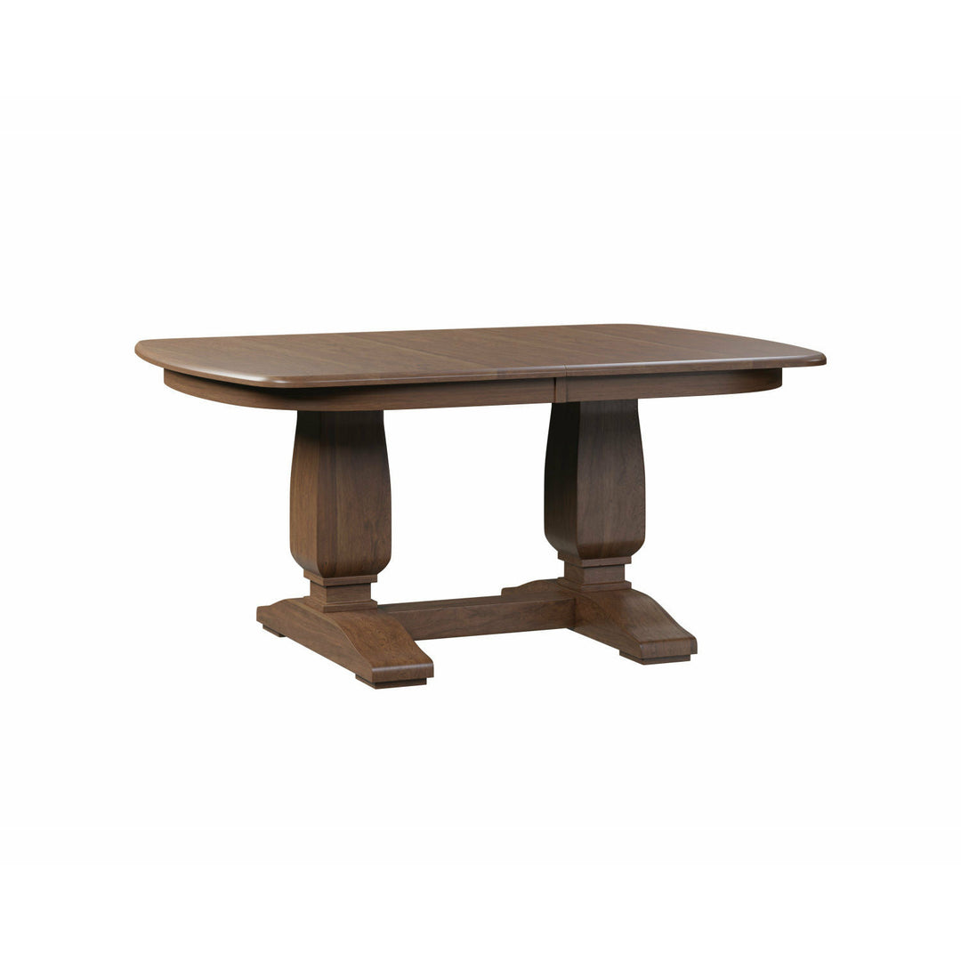 QW Amish Basset Double Pedestal Table
