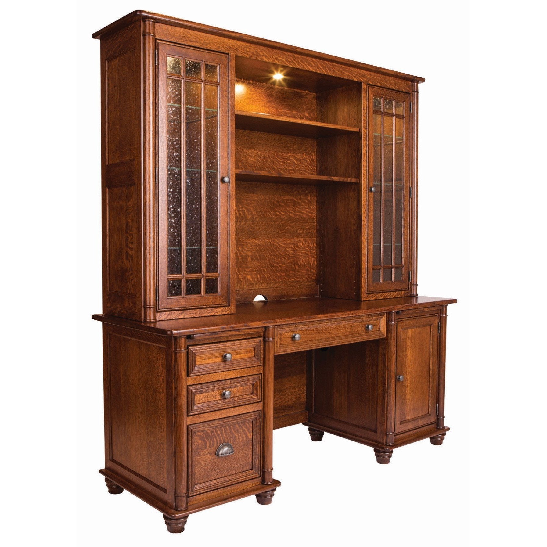 QW Amish Belmont Credenza Desk & Hutch - Thumbnail 2