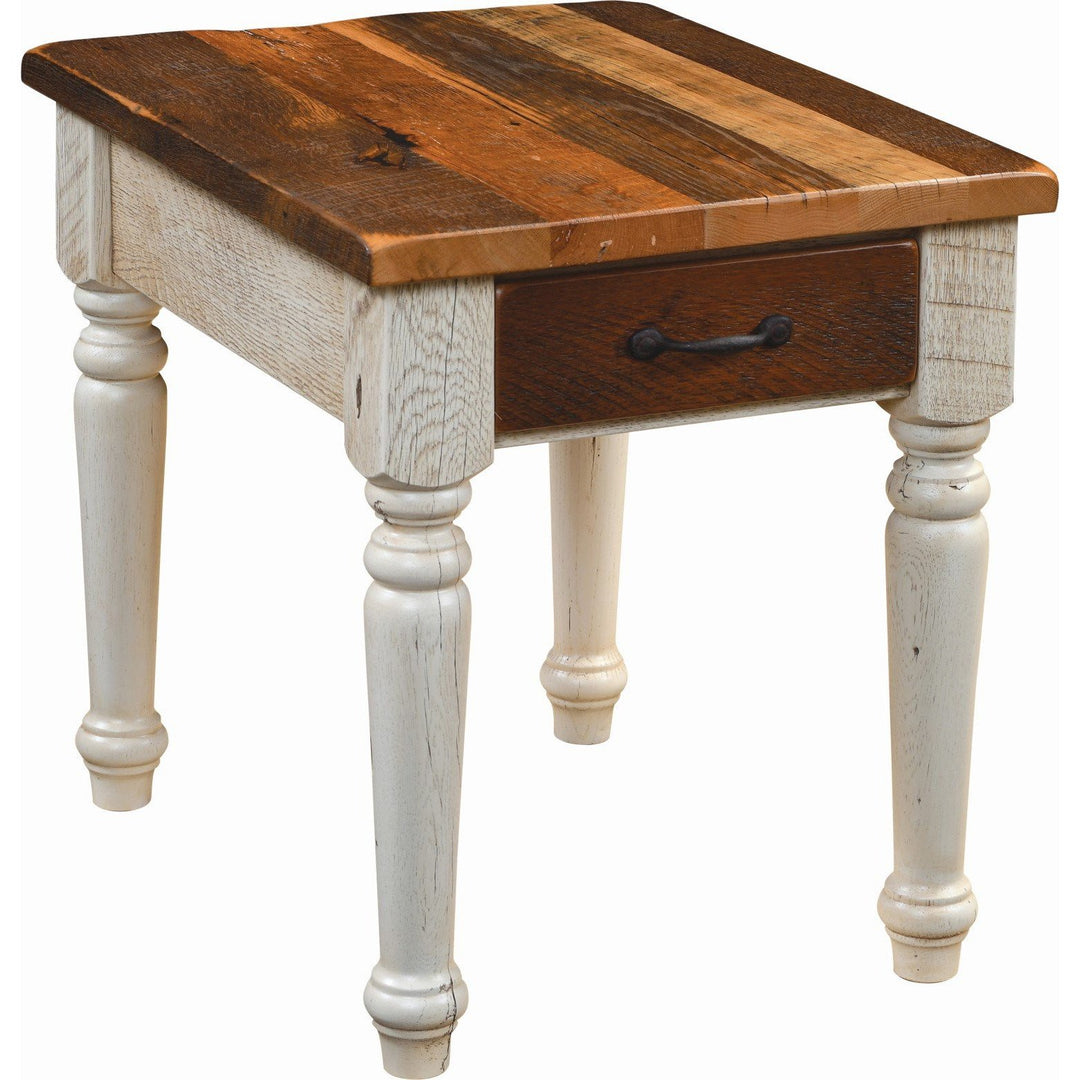 QW Amish Belmont Reclaimed Barnwood End Table MCKD-BET-716