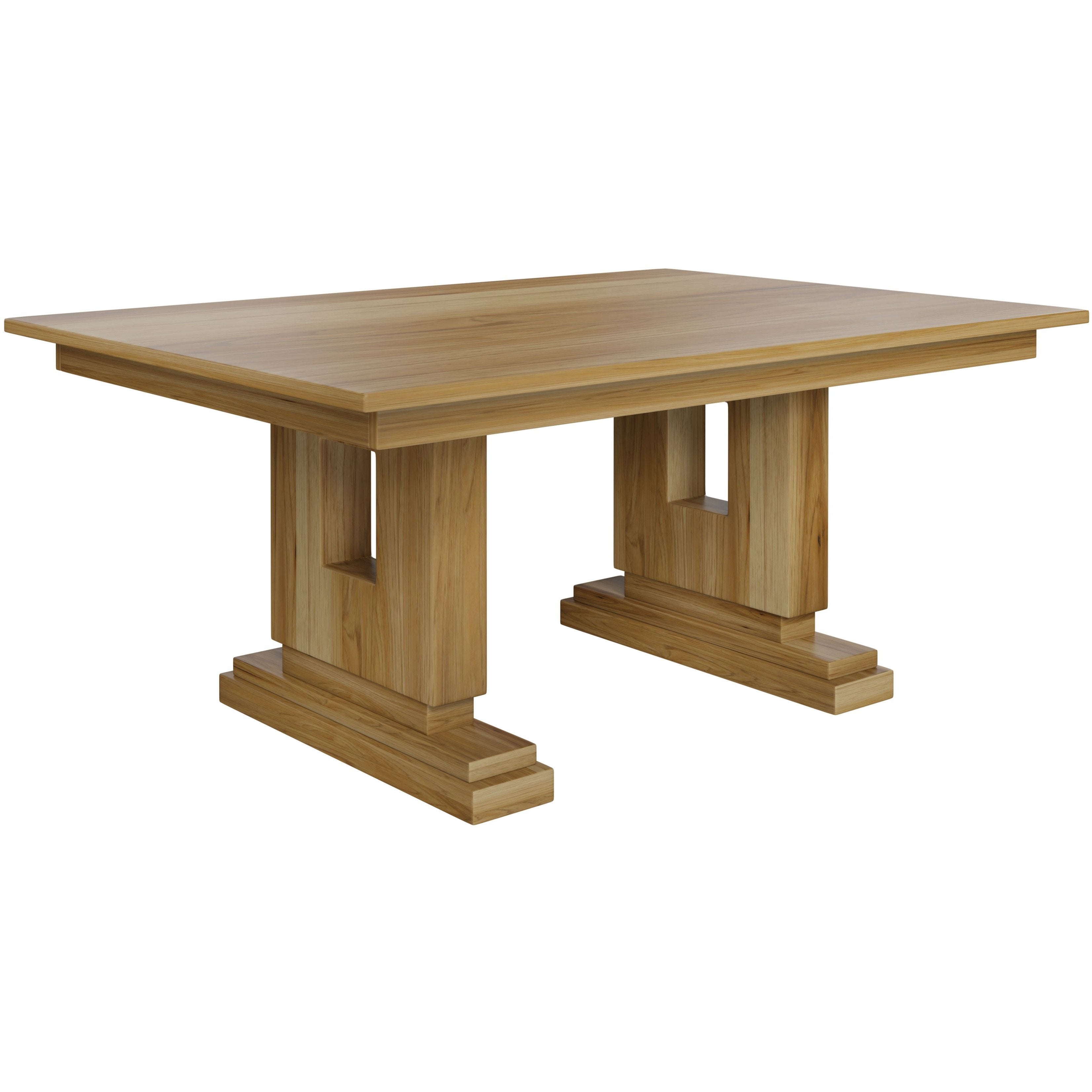 QW Amish Basset Double Pedestal Table
