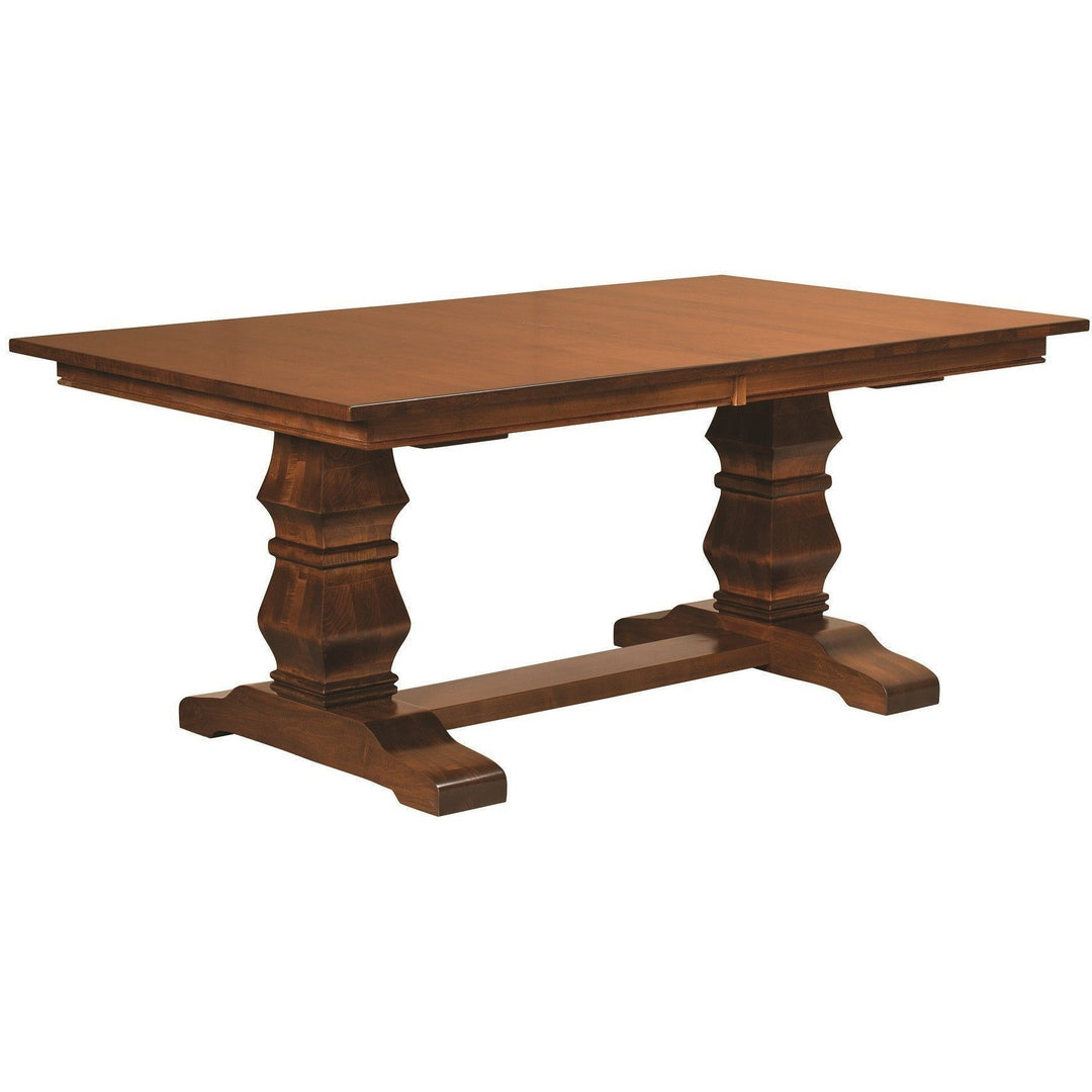 QW Amish Bradbury Double Pedestal Table NIDW-BRADBURY4272W2
