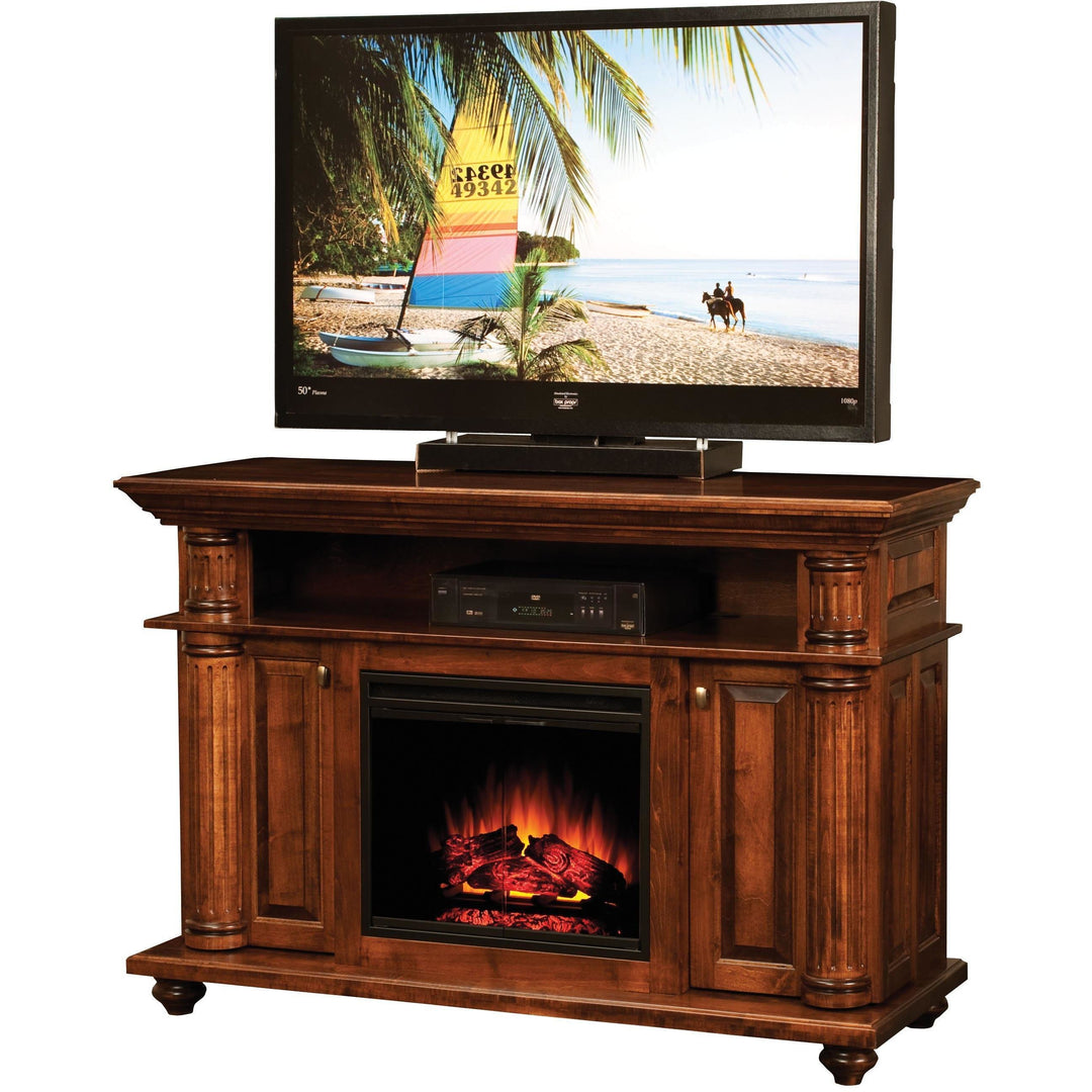 QW Amish Bryant 60" Fireplace Media Console