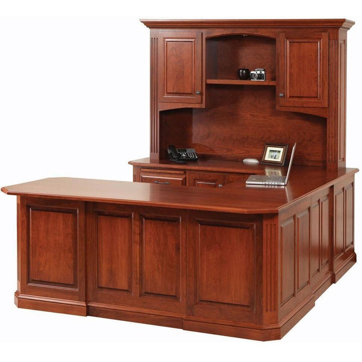 QW Amish Buckingham U-Shape Desk w/ Optional Hutch
