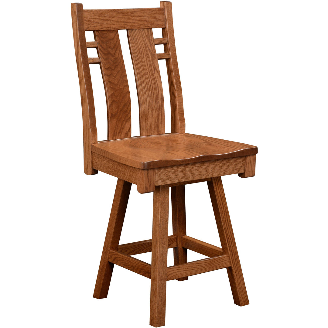 QW Amish Bungalow Swivel Bar Chair