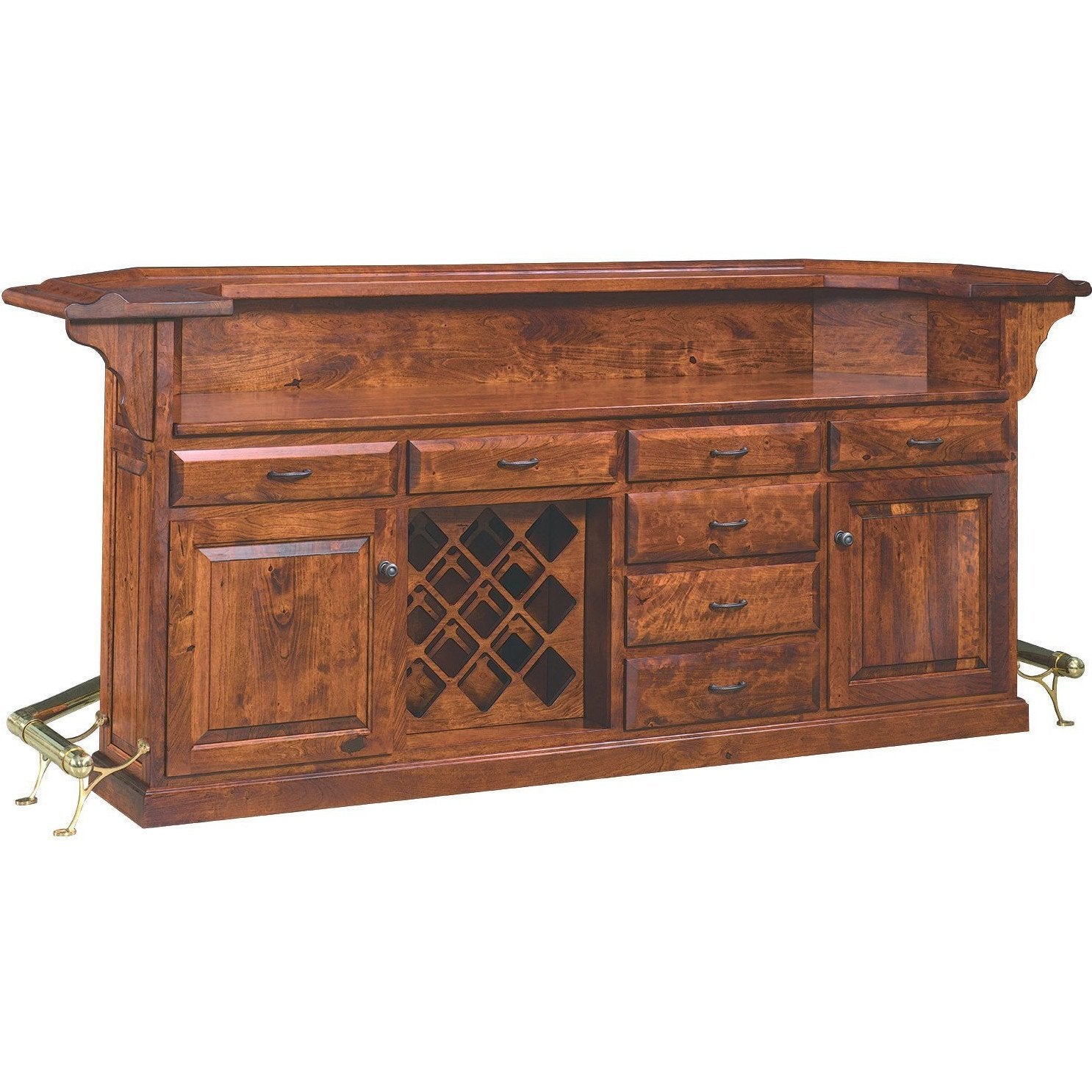 QW Amish Canted Raised Panel Bar - Thumbnail 4