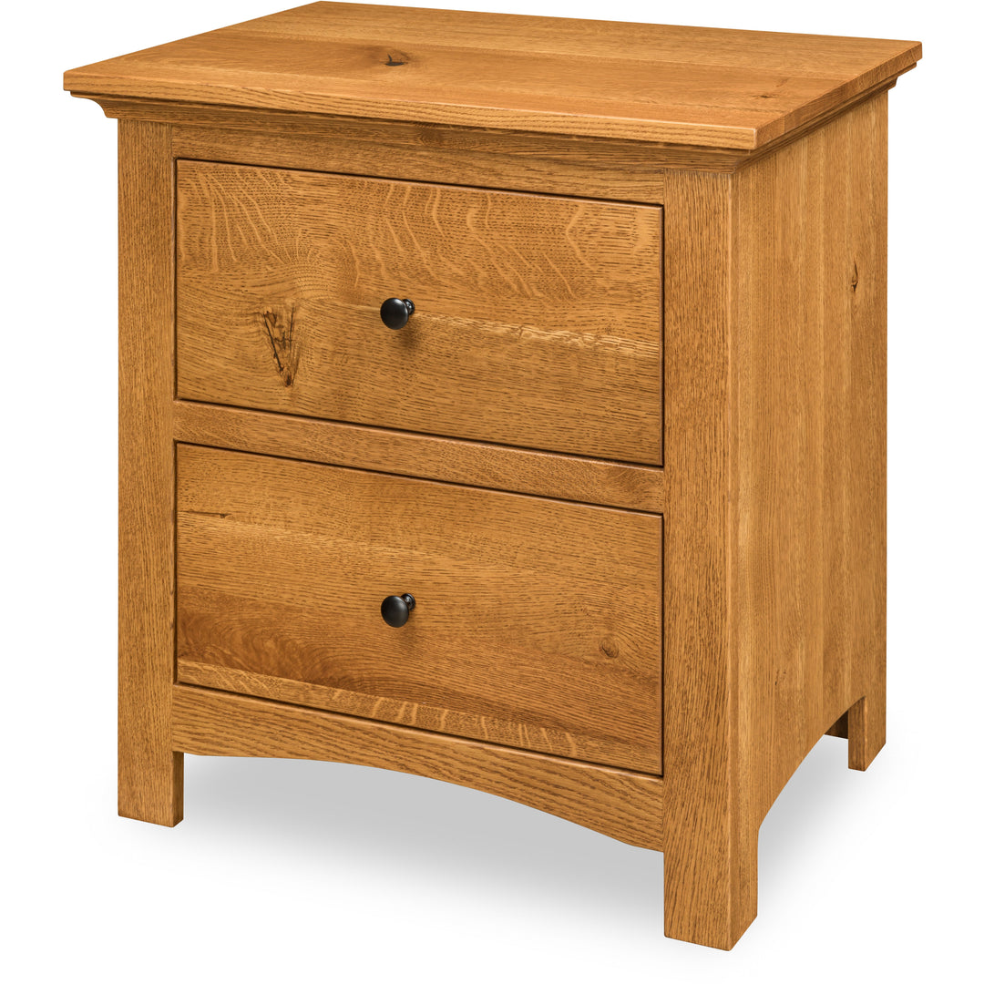 QW Amish Canton 2 Drawer Nightstand