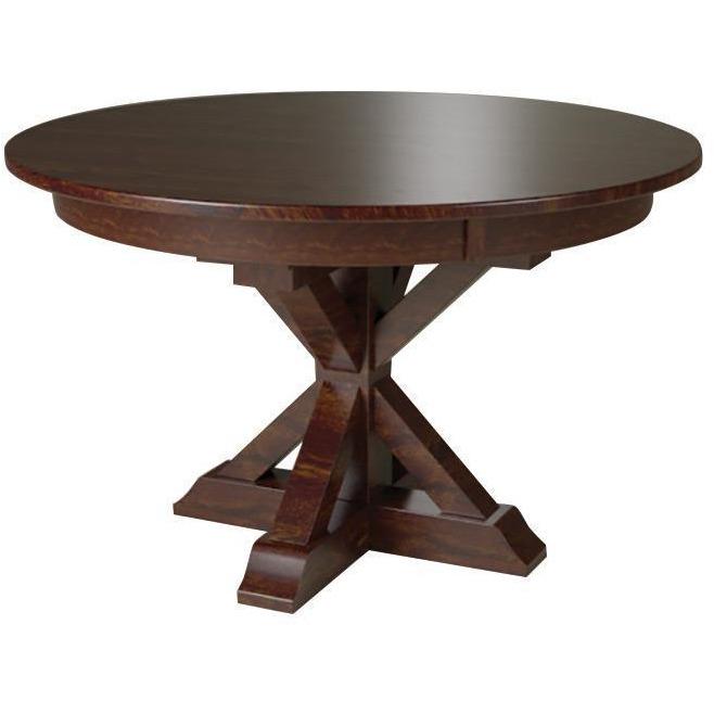 QW Amish Casual 'X-Base' Single Pedestal Table