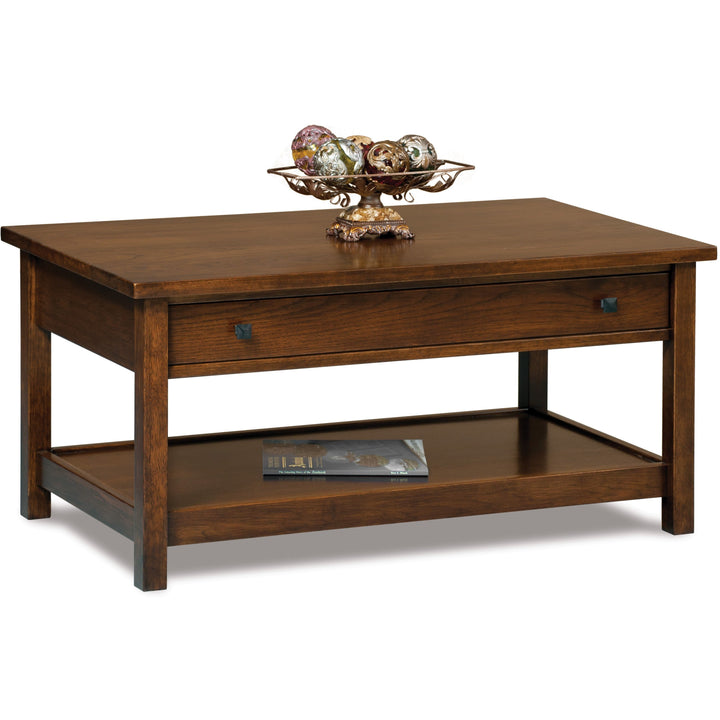 QW Amish Centennial Open Coffee Table w/ Optional Lift Top