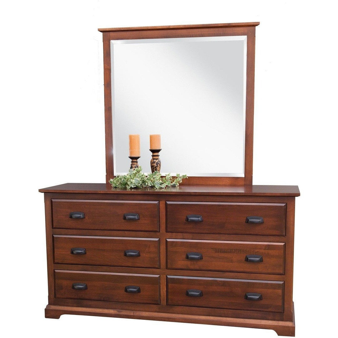 QW Amish Charleston Dresser with Mirror