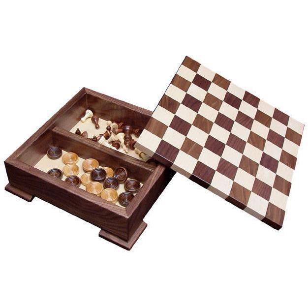 QW Amish Checker Board with Base and Wooden Pieces SELP-C080501