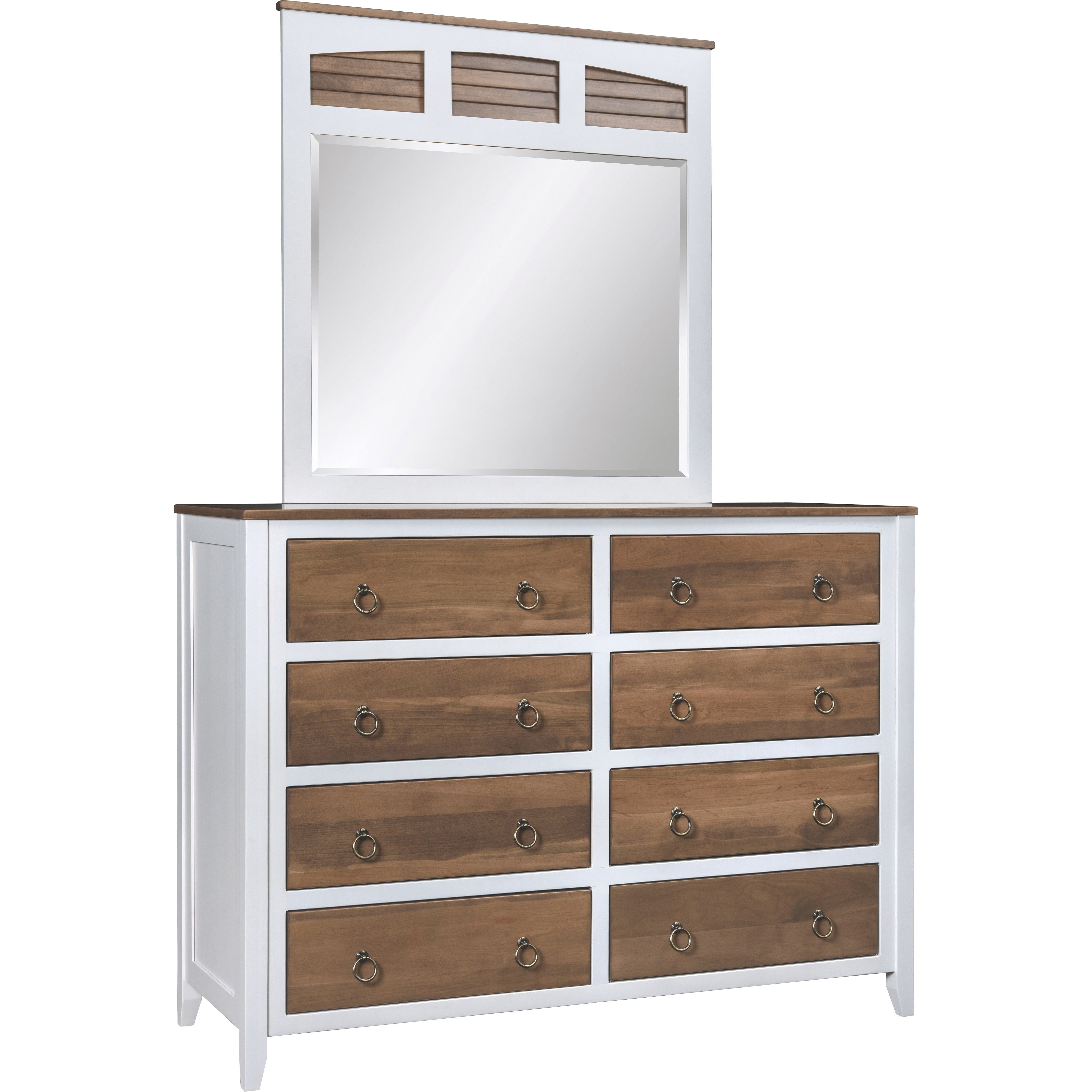 QW Amish Coastal Dresser Optional Mirror Quality Woods Furniture