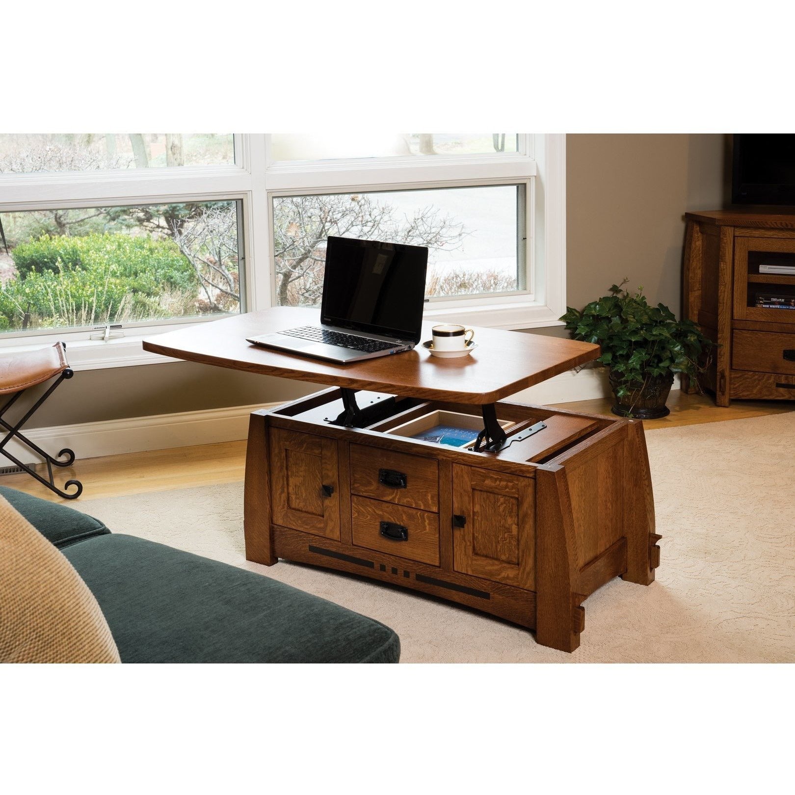 QW Amish Colebrook Coffee Table w/ Lift Lid - Thumbnail 3