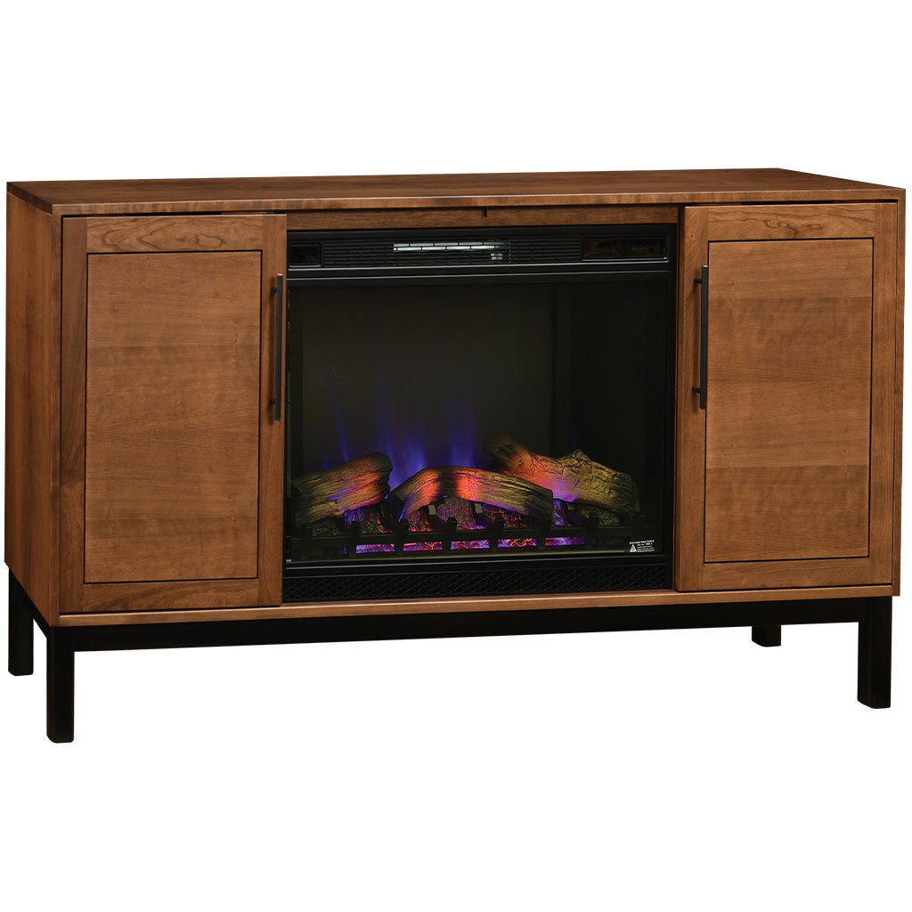 QW Amish Cooper Fireplace TV Stand