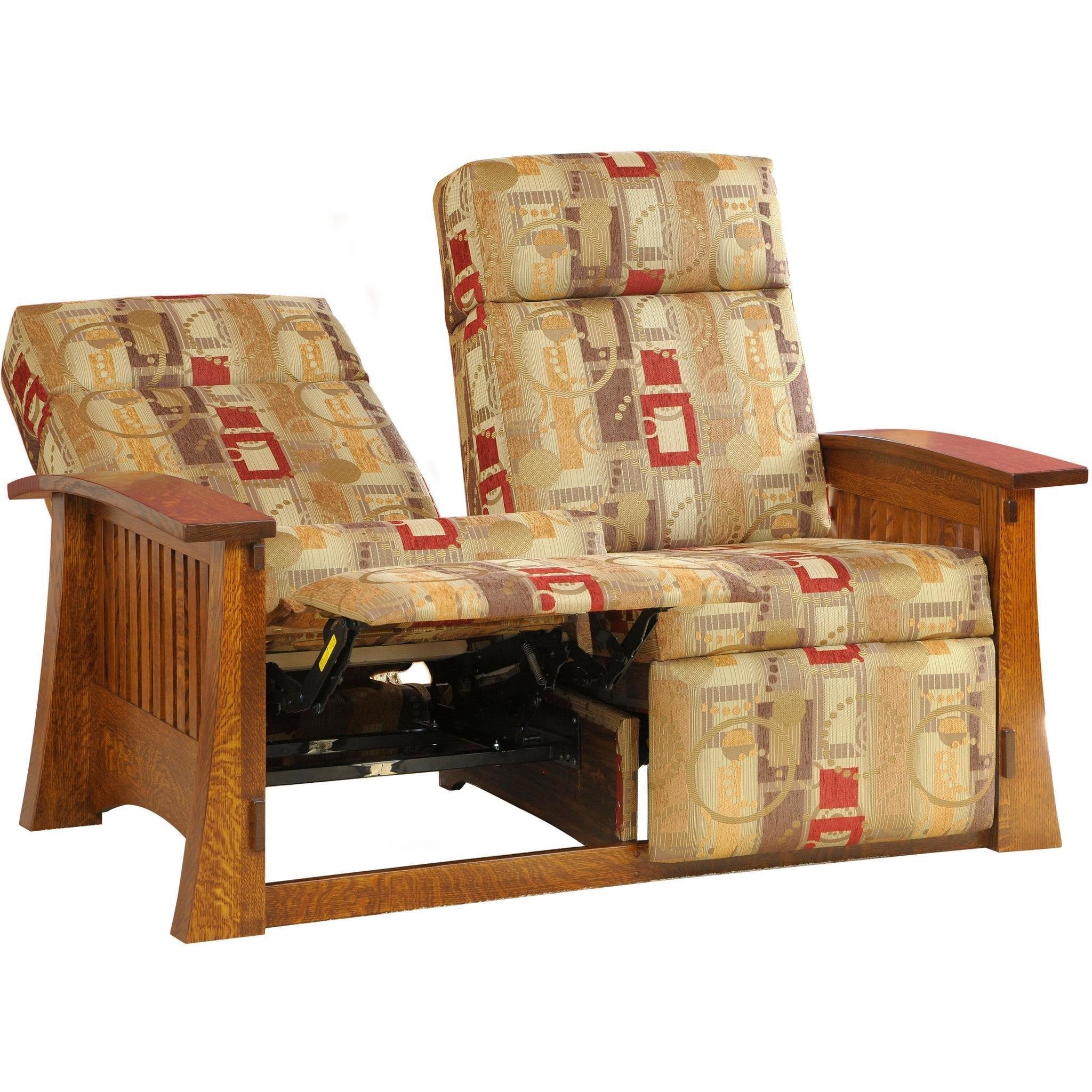 QW Amish Craftsman Mission Reclining Loveseat - Thumbnail 4