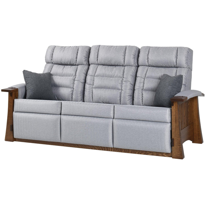 QW Amish Craftsman Mission Reclining Sofa w/ Deluxe Back