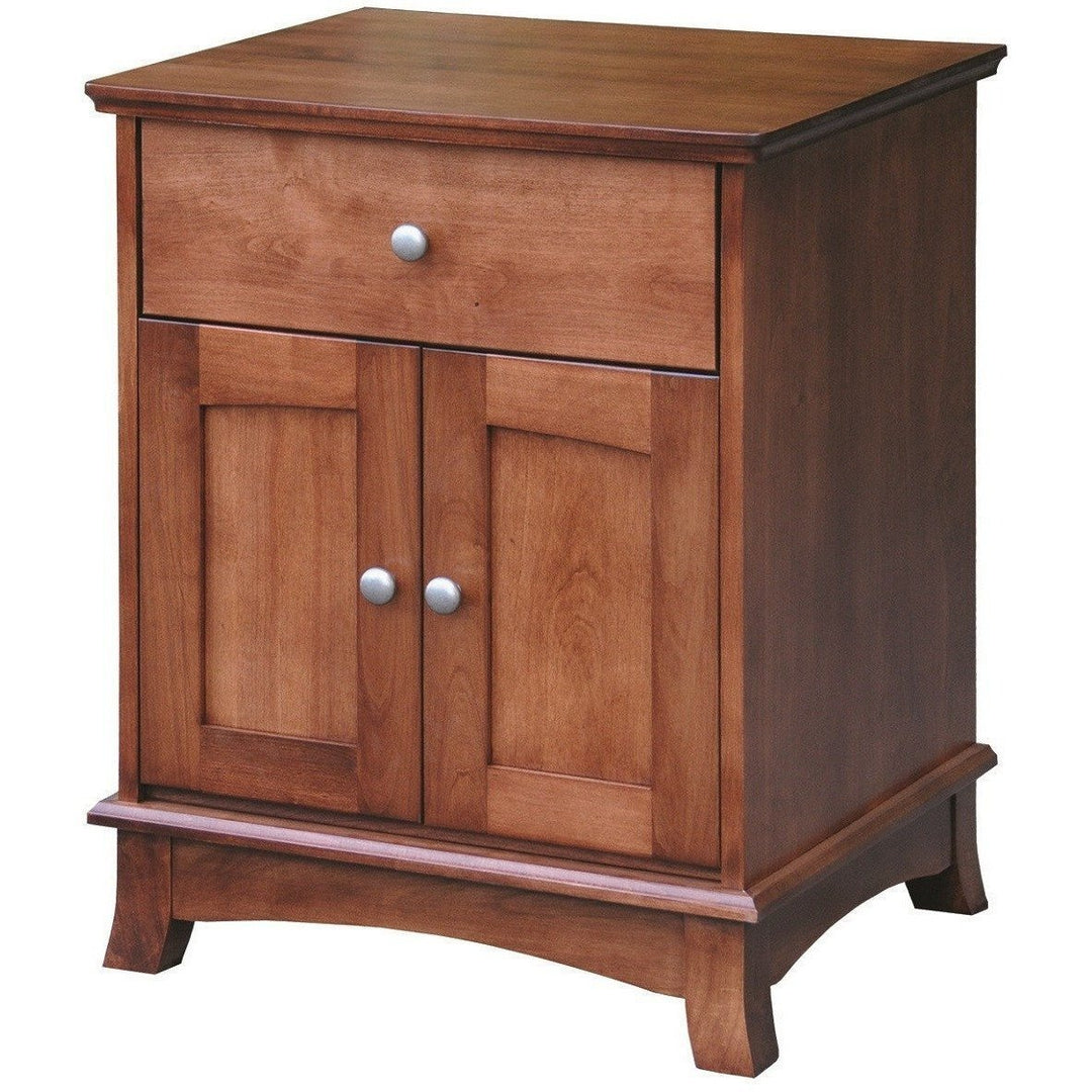 QW Amish Crescent 1-Drawer 2-Door Nightstand