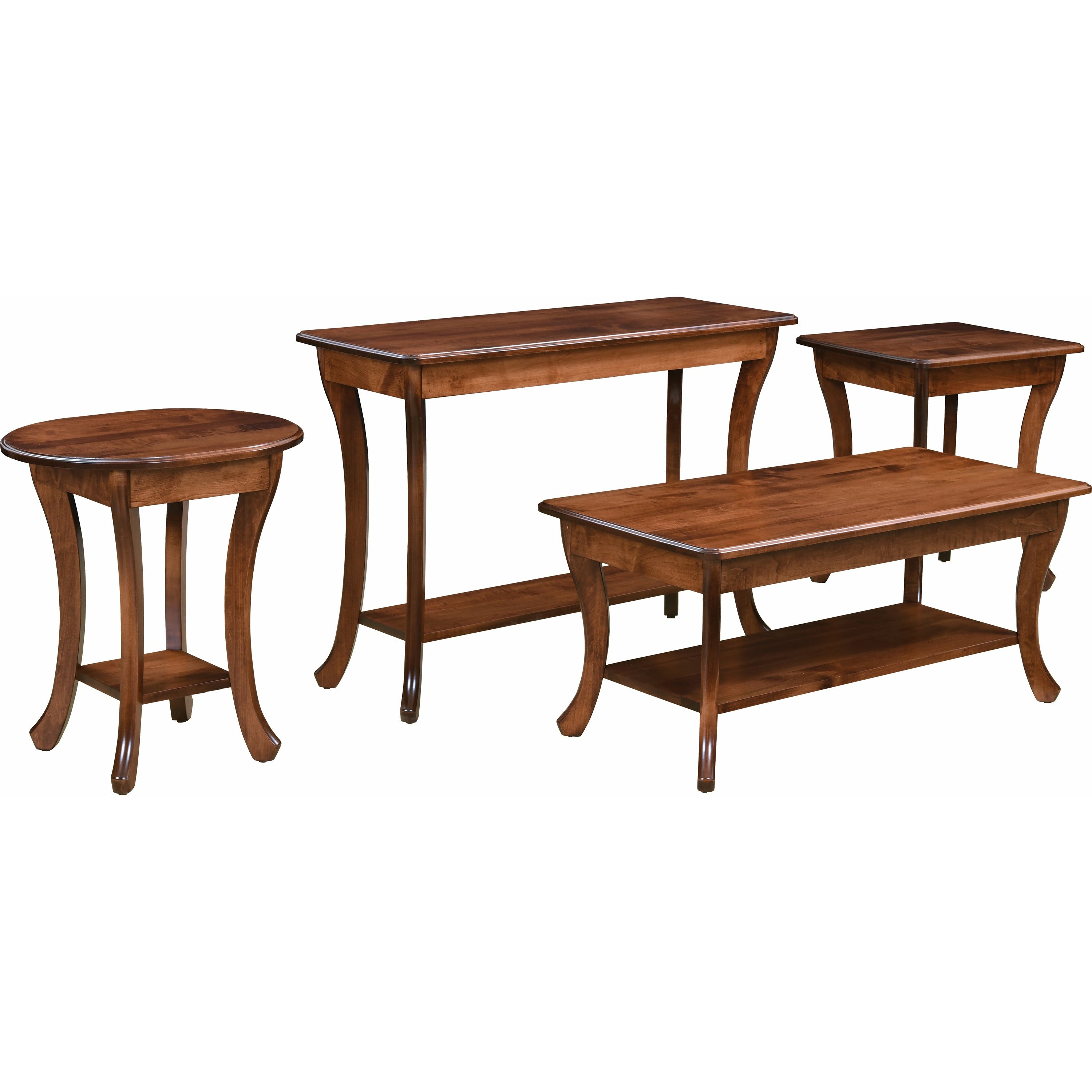 QW Amish Curved Leg Coffee Table - Thumbnail 2