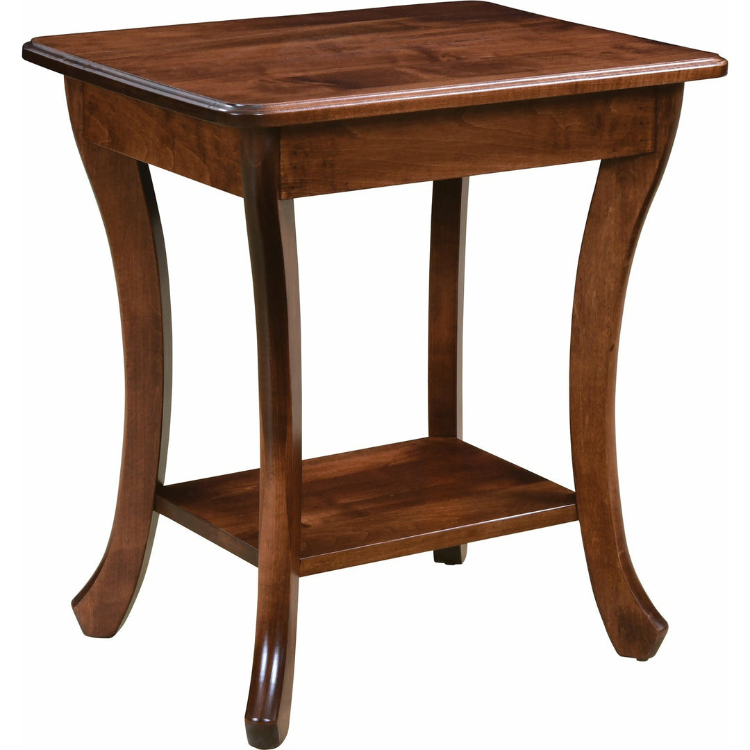 QW Amish Curved Leg End Table