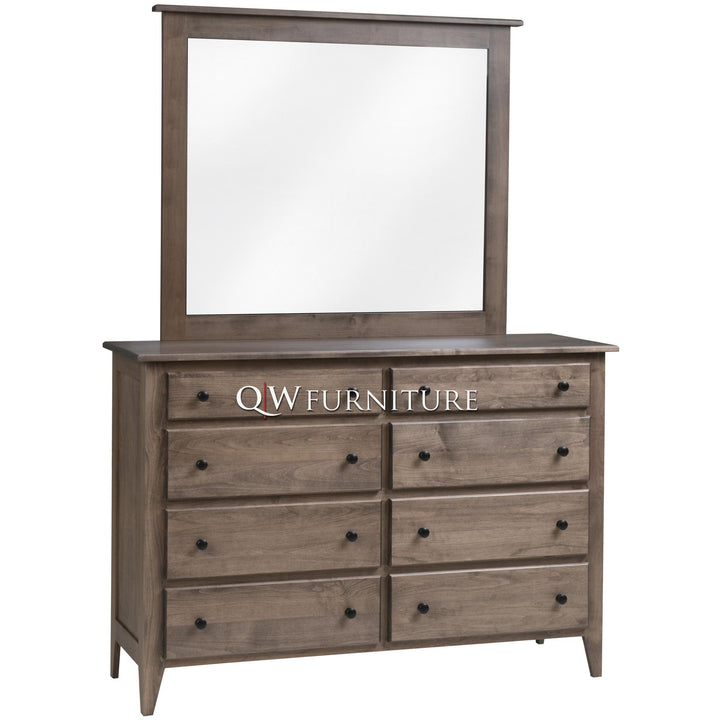 QW Amish Dallas 8 Drawer Dresser & Optional Mirror