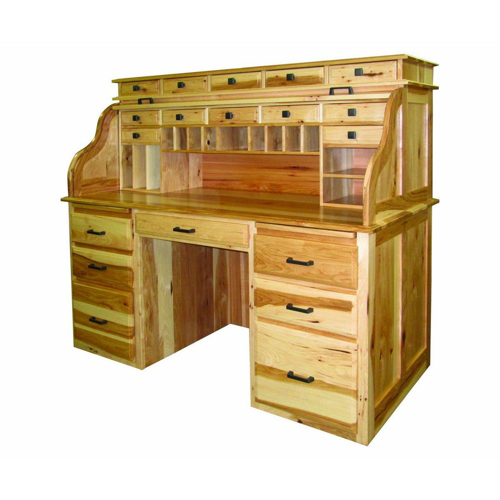 QW Amish Deluxe Double Pedestal Roll Top Desk