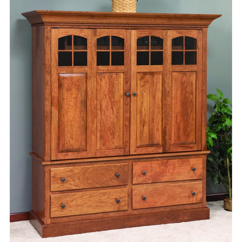 QW Amish Deluxe Traditional 66" Media Wall Cabinet