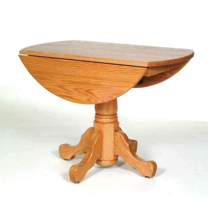 QW Amish Drop Leaf Single Pedestal Table