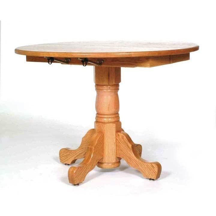 QW Amish Drop Leaf Single Pedestal Table WEDROPLEAFSGL4242