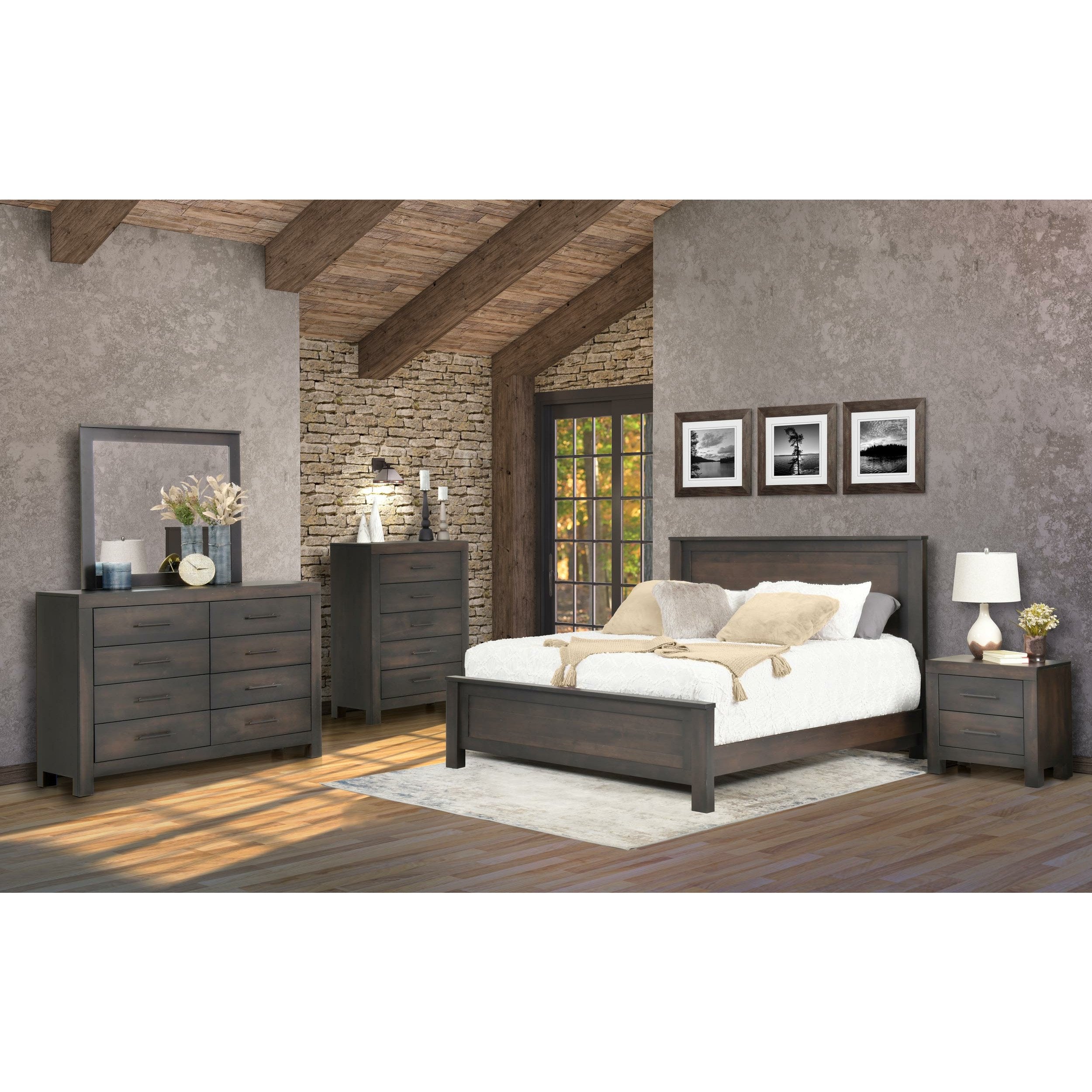 QW Amish Durango 2 Drawer Footboard Storage Bed - Thumbnail 2