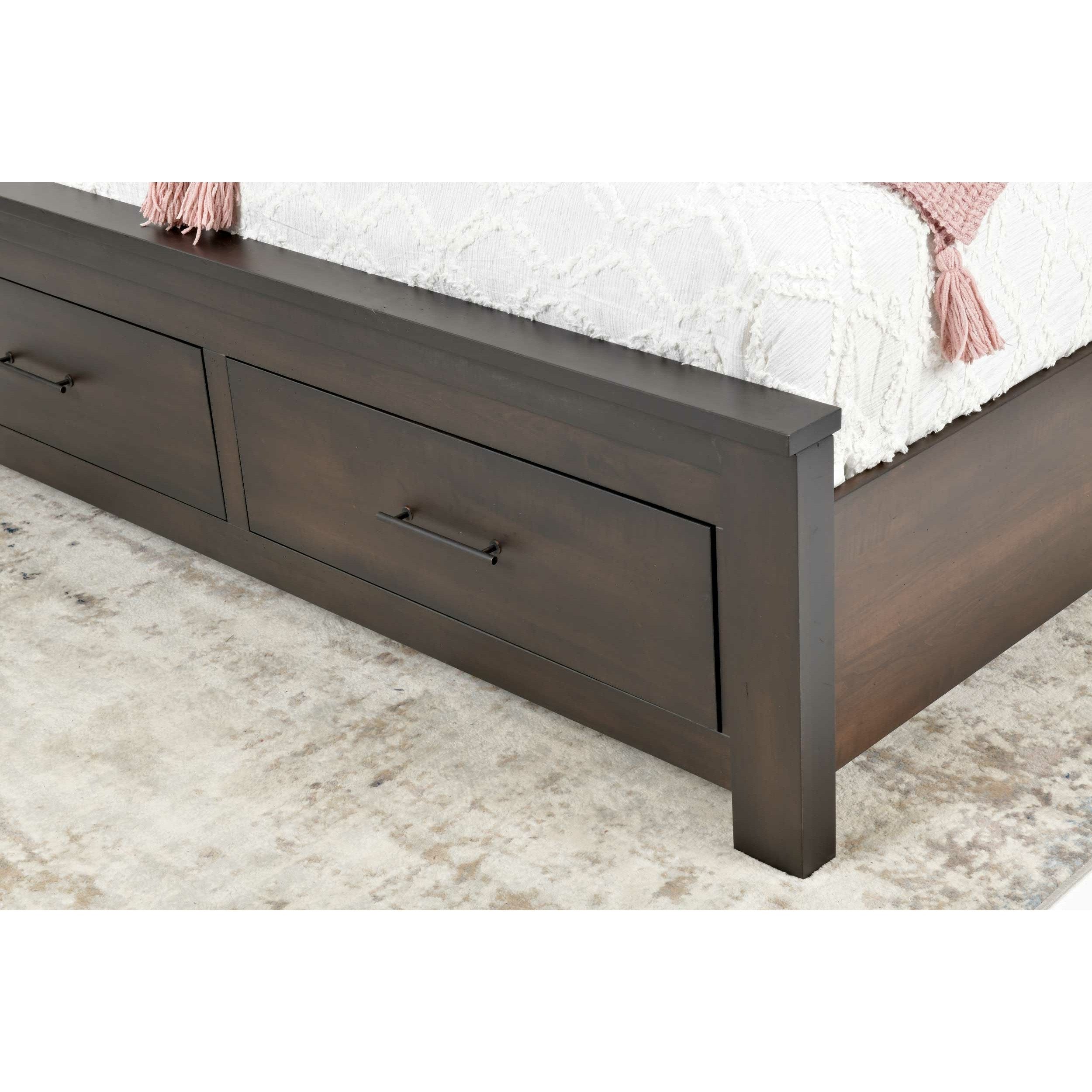QW Amish Durango 2 Drawer Footboard Storage Bed - Thumbnail 4