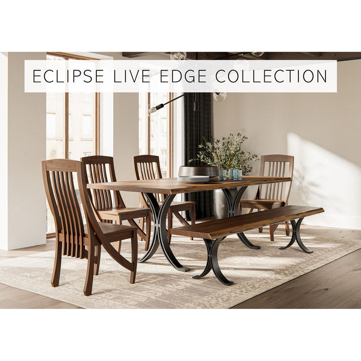 QW Amish Eclipse Live Edge Bench