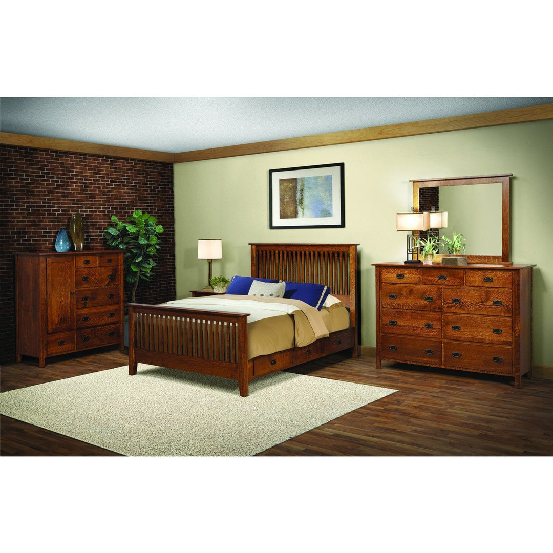 QW Amish Elkins Bed with Storage Option