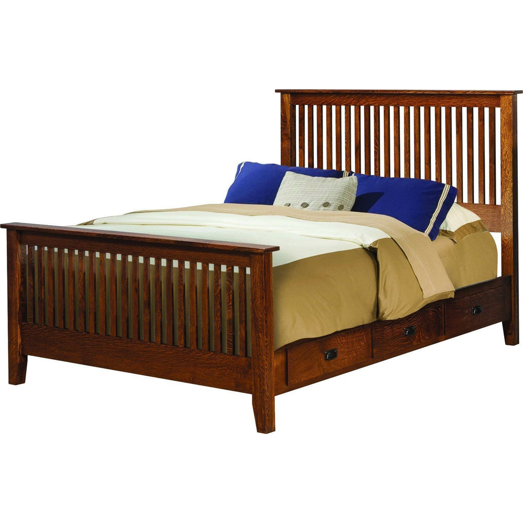 QW Amish Elkins Bed with Storage Option