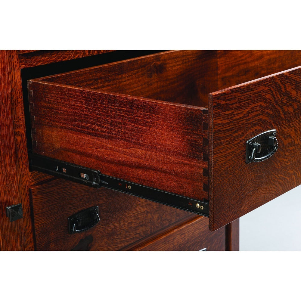 QW Amish Elkins Mission Low Dresser with Mirror Option