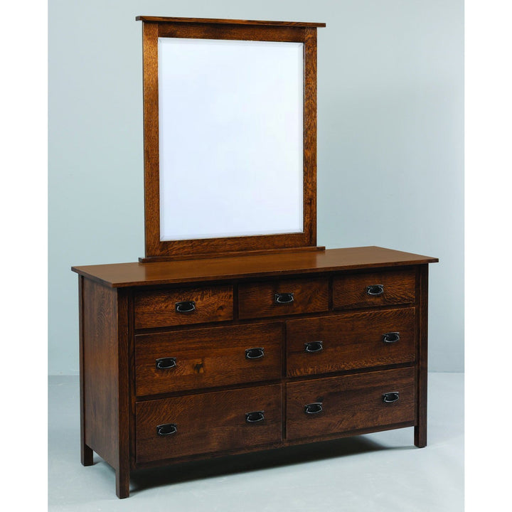 QW Amish Elkins Mission Low Dresser with Mirror Option