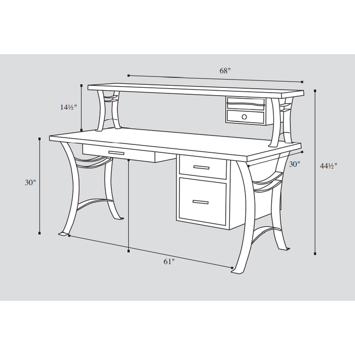 QW Amish Euro 68" Desk w/ Optional Hutch
