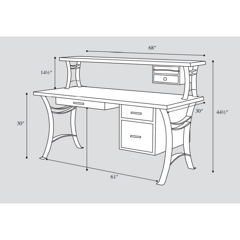 QW Amish Euro 68" Desk w/ Optional Hutch