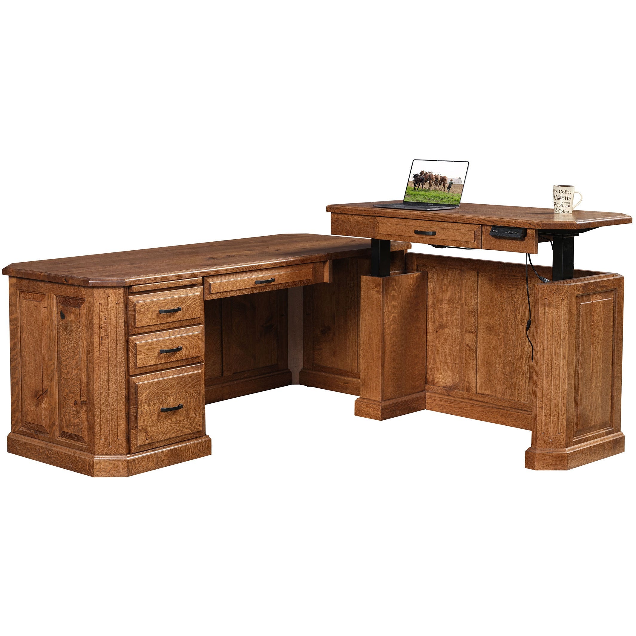 QW Amish Fifth Avenue Lift Desk - Thumbnail 4