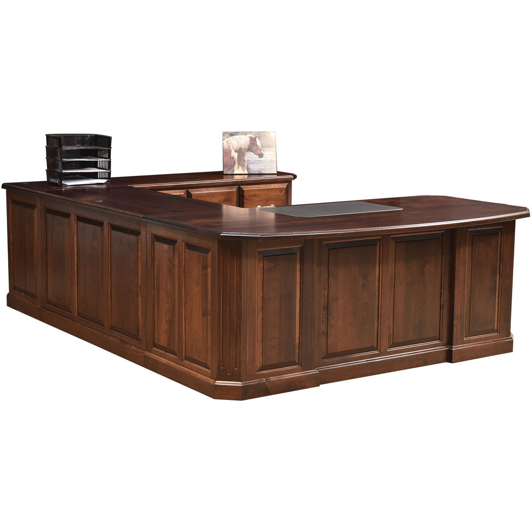 QW Amish Fifth Avenue U-Shape Desk with Optional Hutch