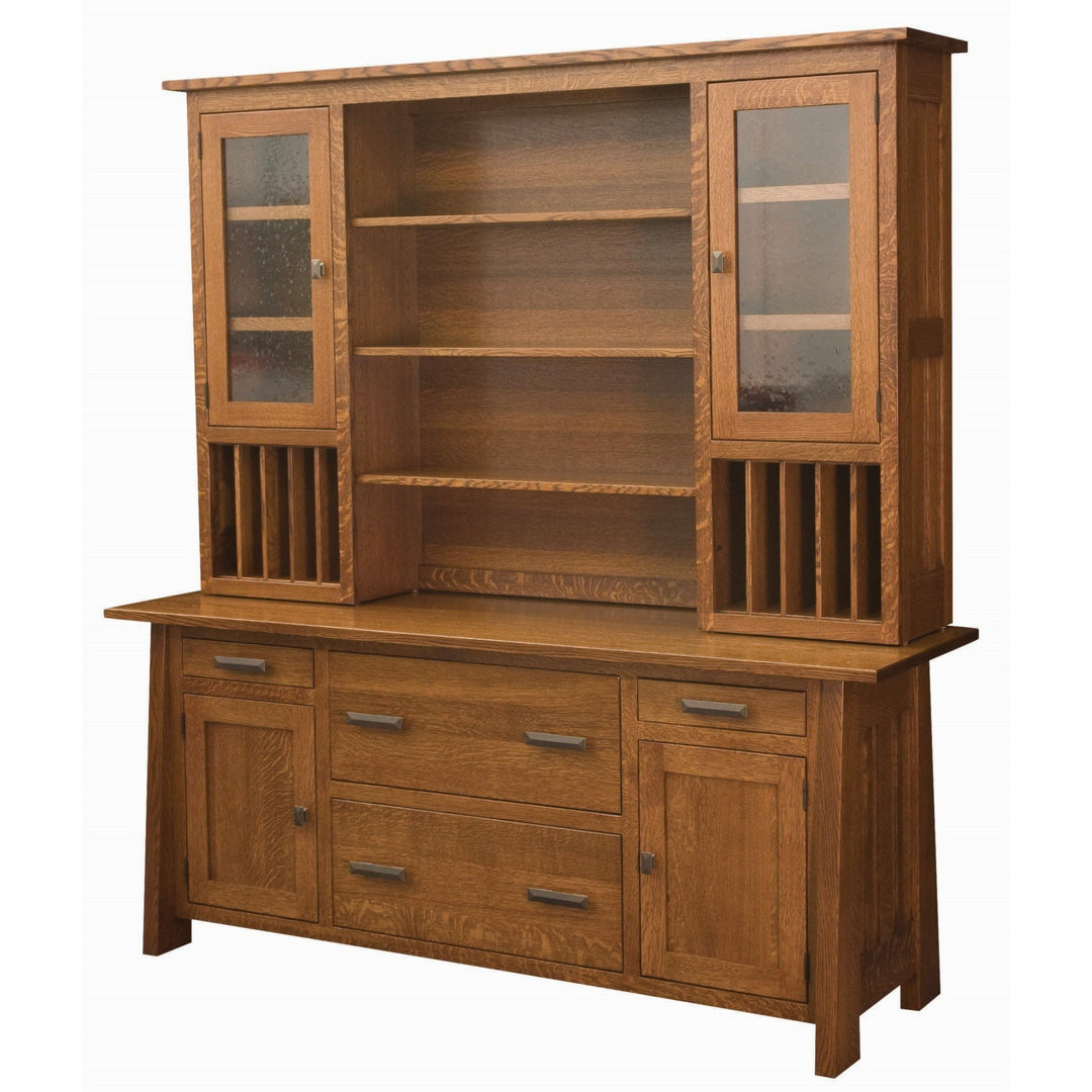 QW Amish Freemont Mission 74" Credenza with Optional Hutch