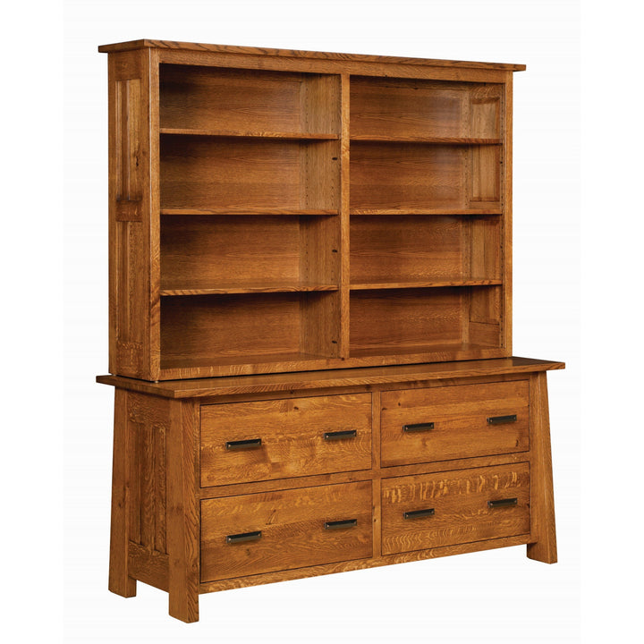 QW Amish Freemont Mission Credenza with Optional Hutch