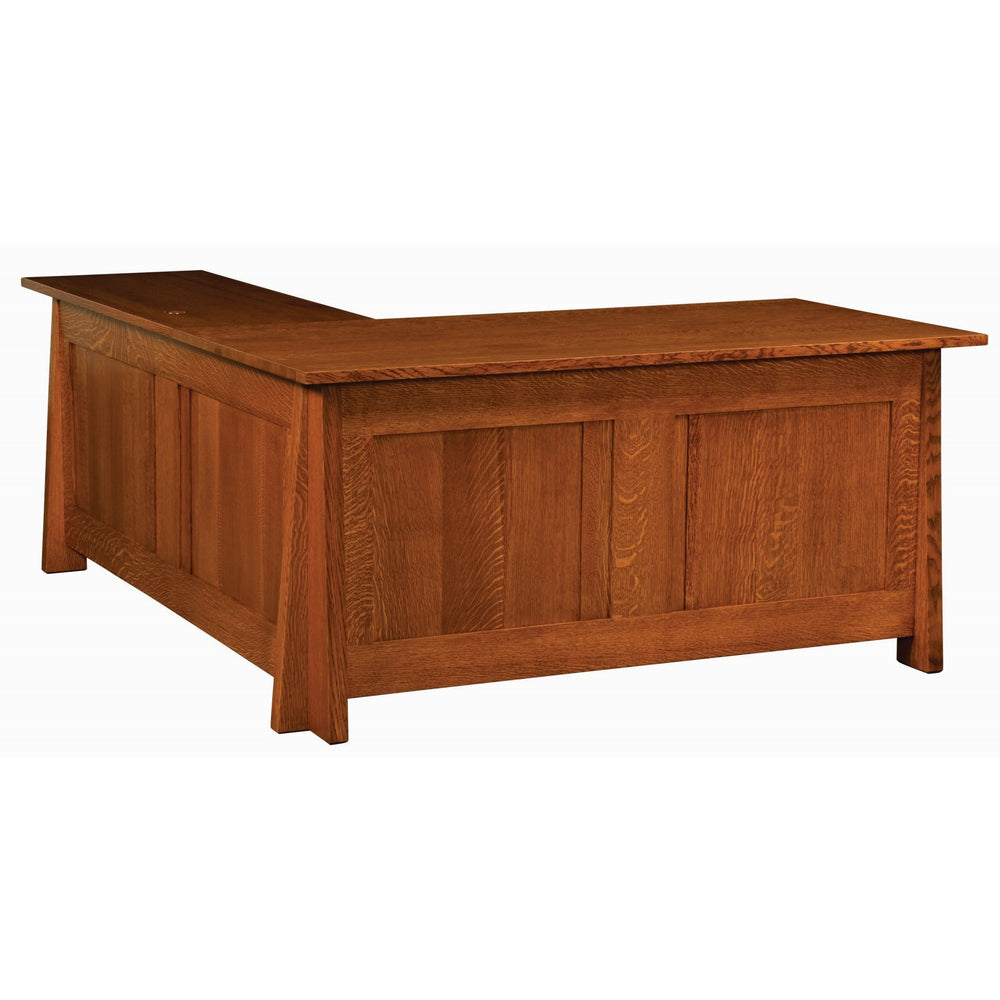 QW Amish Freemont Mission L-Shape Desk with Optional Hutch