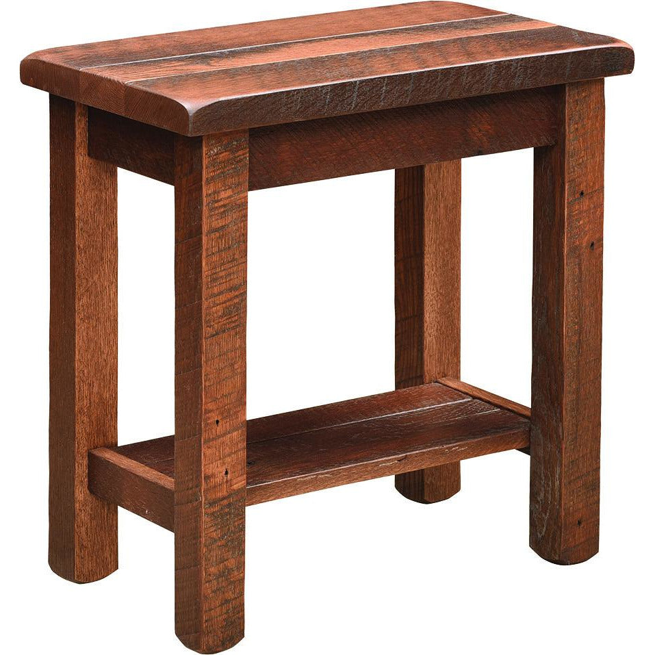 QW Amish Frontier Reclaimed Barnwood Chair Side End Table